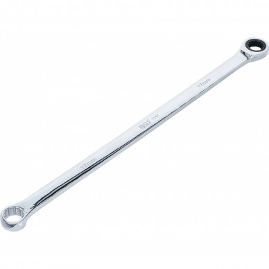 Terkšlinis žiedinis dvipusis veržliaraktis ilgas tipas 17mm. Terkšlinis žiedinis dvipusis veržliaraktis ilgas tipas 17mm.