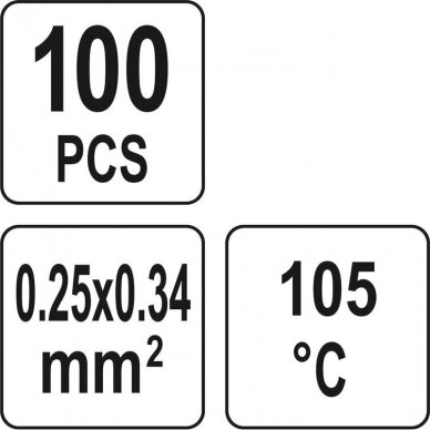 Termo gilzių / movų rinkinys su alavu 0,25-0,34mm. 100 vnt.