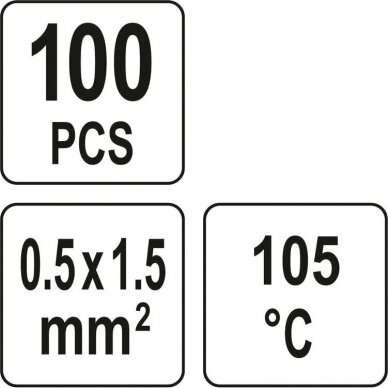 Termo gilzių / movų rinkinys su alavu 0,5-1,5mm 100vnt.