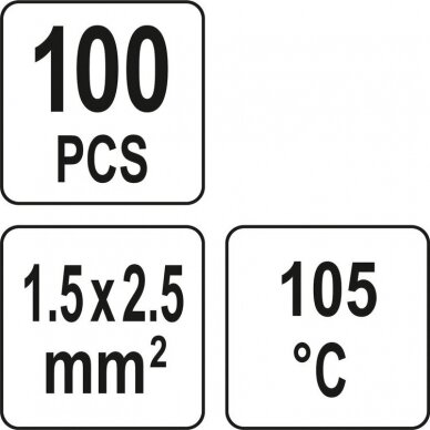 Termo gilzių / movų rinkinys su alavu 1,5-2,5mm 100vnt. 2