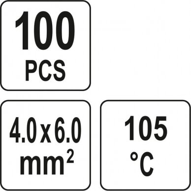 Termo gilzių / movų rinkinys su alavu 4-6mm 100vnt. 2