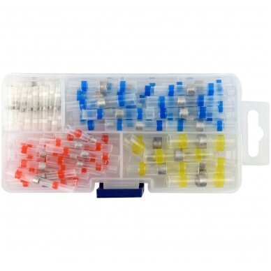 Termo gilzių/movų rinkinys su alavu 1.7 - 6mm. 100vnt. Termo gilzių/movų rinkinys su alavu 1.7 - 6mm. 100vnt.