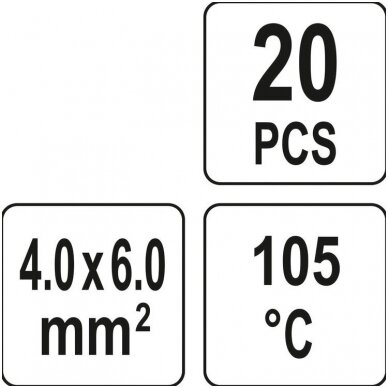 Termo gilzių/movų rinkinys su alavu 6mm. 20vnt. 2 Termo gilzių/movų rinkinys su alavu 6mm. 20vnt. 2