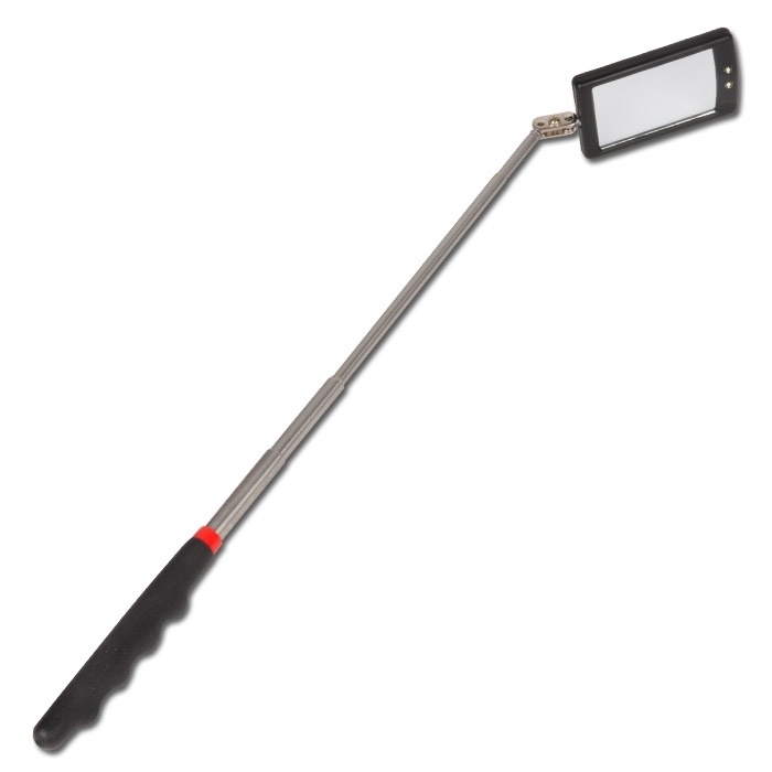 Teleskopinis kvadratinis veidrodis 285 - 870 mm su 2 Led apšvietimais 1 Teleskopinis kvadratinis veidrodis 285 - 870 mm su 2 Led apšvietimais 1