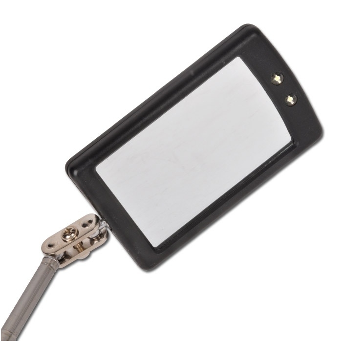 Teleskopinis kvadratinis veidrodis 285 - 870 mm su 2 Led apšvietimais 2 Teleskopinis kvadratinis veidrodis 285 - 870 mm su 2 Led apšvietimais 2