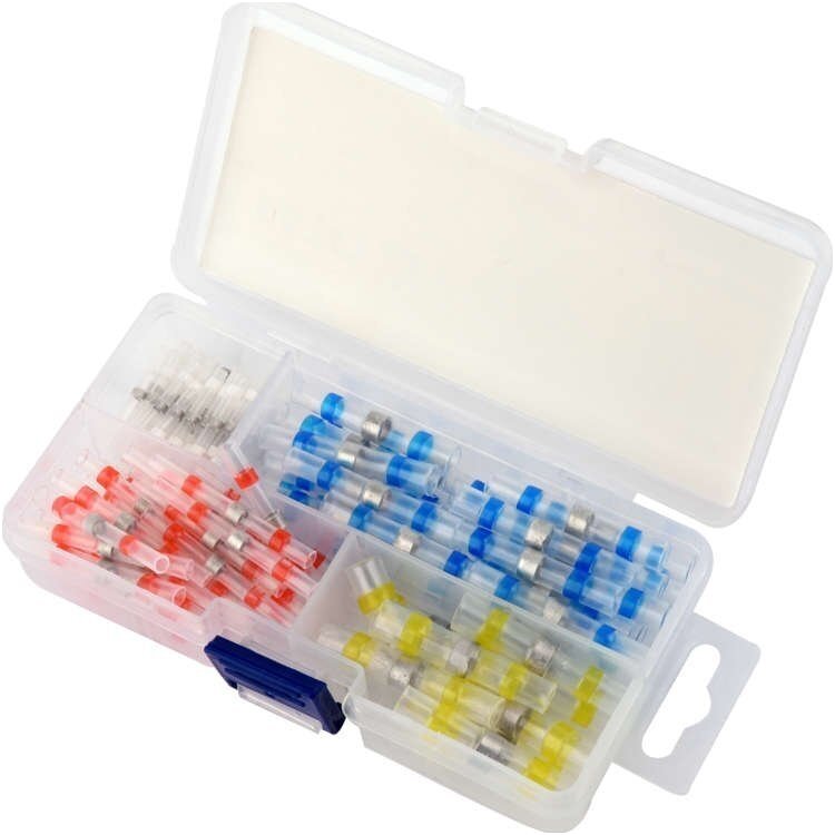 Termo gilzių/movų rinkinys su alavu 1.7 - 6mm. 100vnt. 1 Termo gilzių/movų rinkinys su alavu 1.7 - 6mm. 100vnt. 1