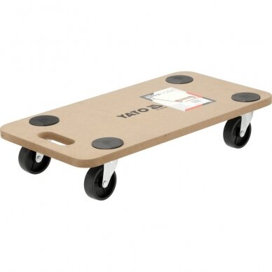 Transportavimo vežimėlis - platforma su rankena, 575 x 300mm. iki 200kg. 1 Transportavimo vežimėlis - platforma su rankena, 575 x 300mm. iki 200kg. 1