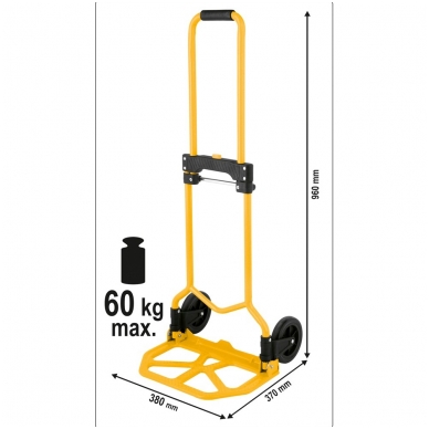 Transportavimo vežimėlis sudedamas, iki 60kg 6