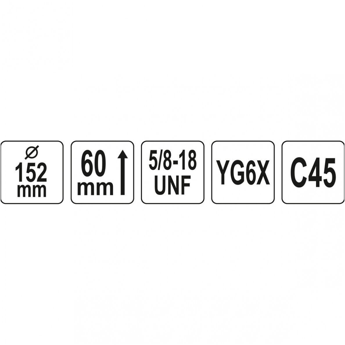 Universali gręžimo karūna TCT 5/8"-18UNF 152mm. 2 Universali gręžimo karūna TCT 5/8"-18UNF 152mm. 2