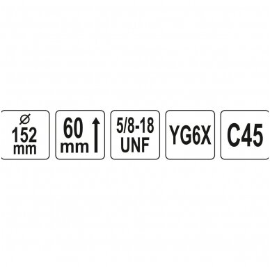 Universali gręžimo karūna TCT 5/8"-18UNF 152mm. 2 Universali gręžimo karūna TCT 5/8"-18UNF 152mm. 2