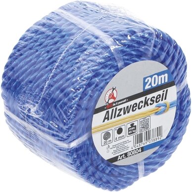 Universali virvė 4mm. x 20m. 80804 Universali virvė 4mm. x 20m. 80804