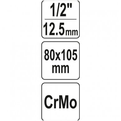 Universalus alyvos filtro raktas (1/2") 80mm - 105mm. 2