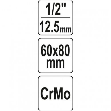 Universalus alyvos filtro raktas (1/2") Ø 60 - 80mm. 3