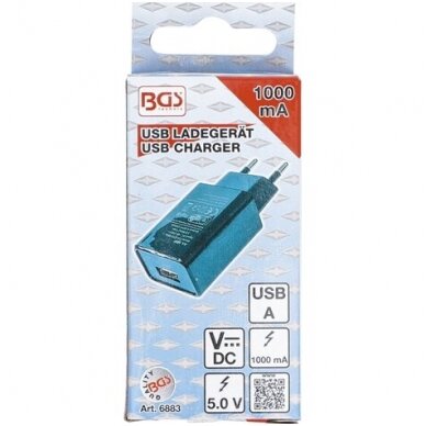 Universalus USB įkroviklis 1A 3 Universalus USB įkroviklis 1A 3