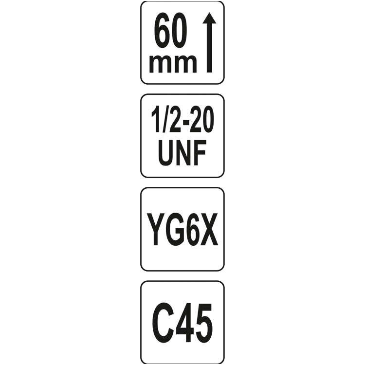 Universali gręžimo karūna TCT 1/2"-20UNF 25mm. 2 Universali gręžimo karūna TCT 1/2"-20UNF 25mm. 2