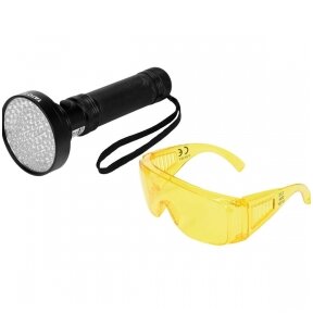 UV žibintuvėlis ir akiniai kondicionavimo sistemos nuotėkio aptikimui UV 100 LED