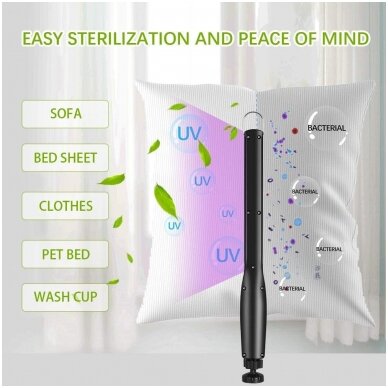 UV COB-sterilizavimo lempa ultravioletinė itin plokščio tipo daug padėčių, UVC 6 LED/USB 7