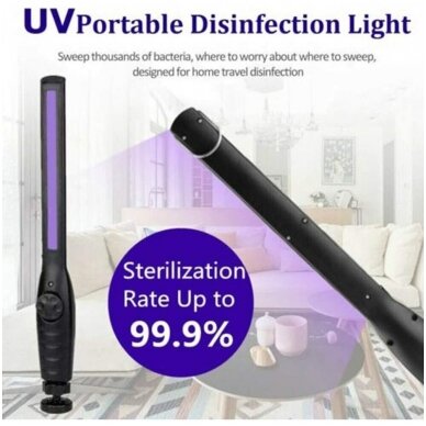 UV COB-sterilizavimo lempa ultravioletinė itin plokščio tipo daug padėčių, UVC 6 LED/USB 4
