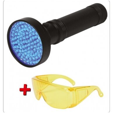 UV žibintuvėlis ir akiniai kondicionavimo sistemos nuotėkio aptikimui UV 100 LED 1