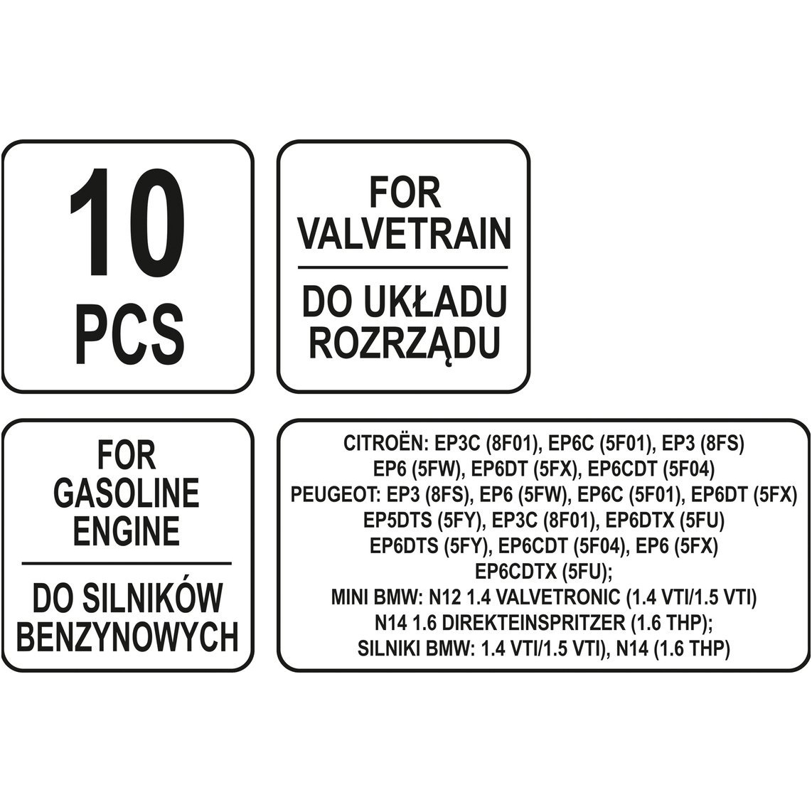 Variklio fiksavimo įrankių rinkinys - BMW 0 Peugeot - Citroen 4
