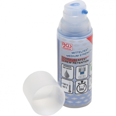 Varžtų klijai - vidutinio stiprumo - didelis klampumas 50g. Varžtų klijai - vidutinio stiprumo - didelis klampumas 50g.