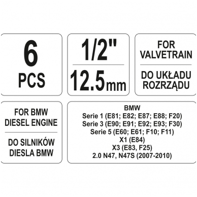 Variklio fiksavimo įrankių rinkinys  BMW N47, N47S, N57 4