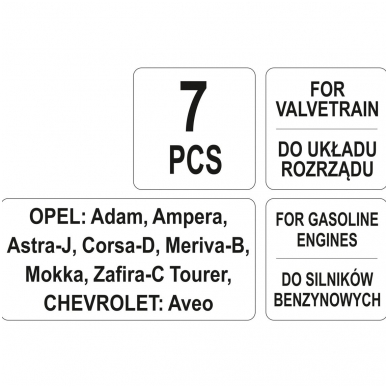 Variklio fiksavimo rinkinys Opel/Vauxhall, CHEVROLET 1.0/1.2/1.4 4 Variklio fiksavimo rinkinys Opel/Vauxhall, CHEVROLET 1.0/1.2/1.4 4