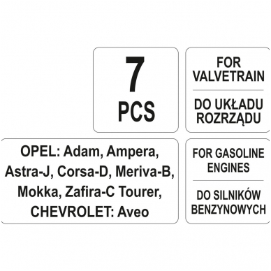 Variklio fiksavimo rinkinys Opel/Vauxhall, CHEVROLET 1.0/1.2/1.4 4