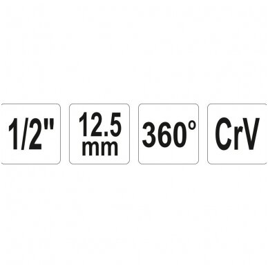 Varžtų priveržimo matuoklis 1/2" 360° 2 Varžtų priveržimo matuoklis 1/2" 360° 2