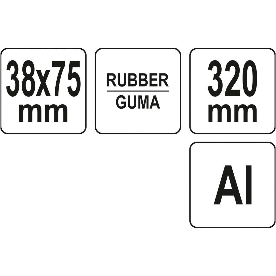 Volelis guminis klijuojamiems paviršiams spausti J tipo aliuminė rankena 2 Volelis guminis klijuojamiems paviršiams spausti J tipo aliuminė rankena 2