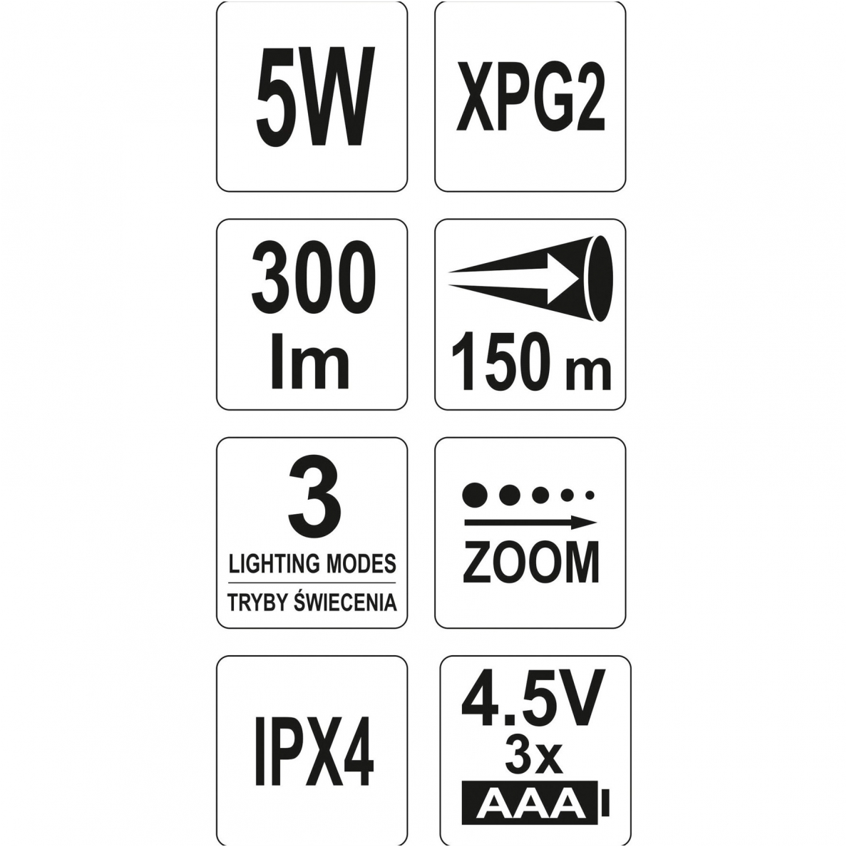 Žibintuvėlis XPG2 CREE 5W, 126X34MM 3 Žibintuvėlis XPG2 CREE 5W, 126X34MM 3