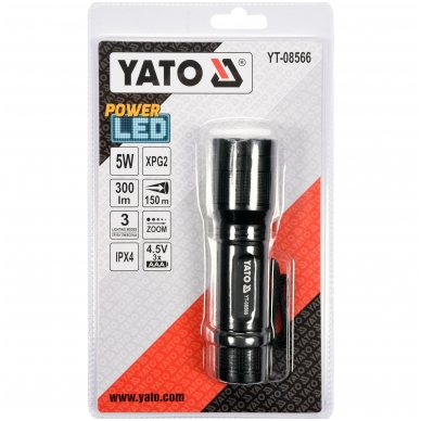 Žibintuvėlis XPG2 CREE 5W, 126X34MM 2 Žibintuvėlis XPG2 CREE 5W, 126X34MM 2