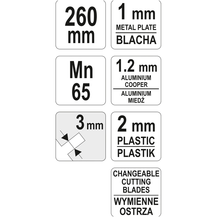 Žirklės skardai 240 mm 3 Žirklės skardai 240 mm 3