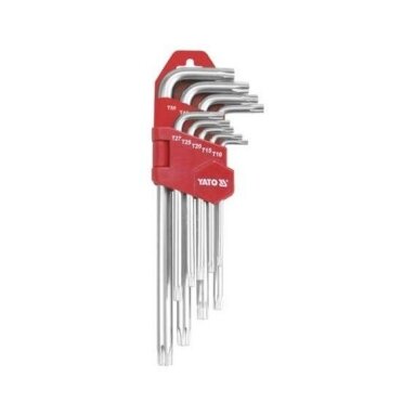 Žvaigždutinių ilgų raktų komplektas TORX 9 dalių T10-T50 Žvaigždutinių ilgų raktų komplektas TORX 9 dalių T10-T50